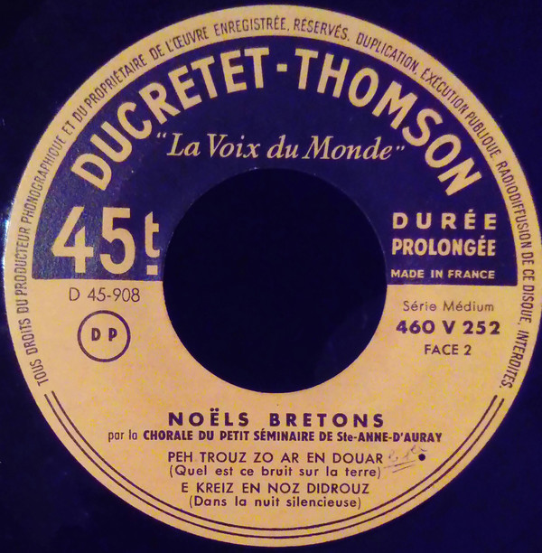ladda ner album Chorale Du Petit Séminaire De SainteAnne D'Auray - Noëls Bretons