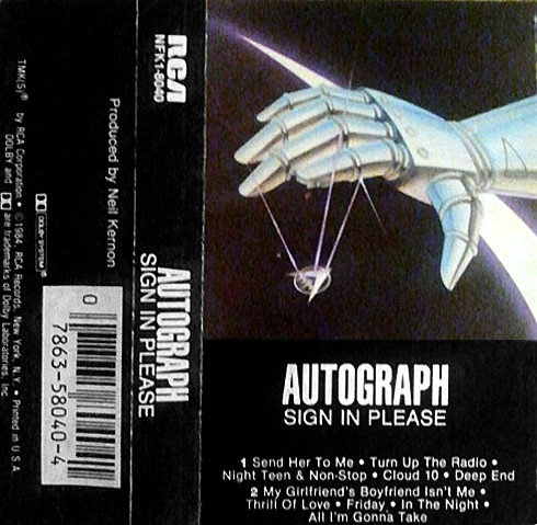 Autograph – Sign In Please (1984, Cassette) - Discogs