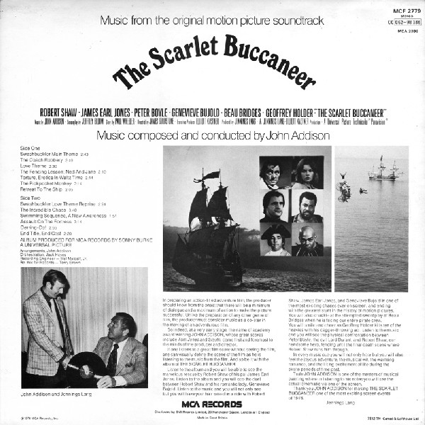 télécharger l'album John Addison - Music From The Original Motion Picture Soundtrack The Scarlet Buccaneer