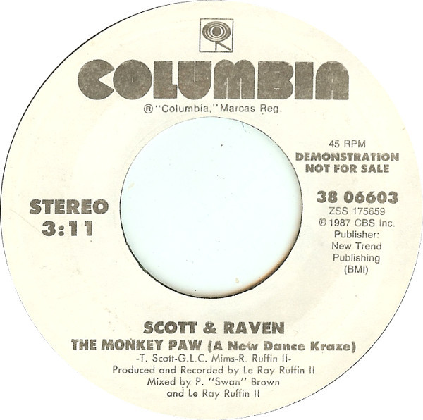 Scott & Raven – The Monkey Paw (A New Dance Kraze) (1987