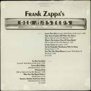 Frank Zappa – The Old Masters, Box One Sampler (1985, Vinyl) - Discogs