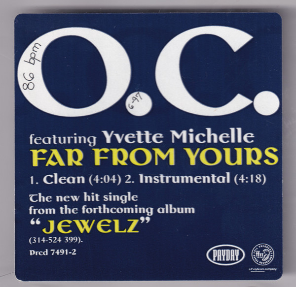 O.C. Featuring Yvette Michelle Far From Yours 1997 CD Discogs