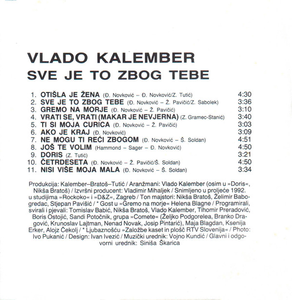 baixar álbum Download Vlado Kalember - Sve je to zbog tebe album