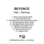 Cover of Halo (Remixes), 2009, CDr