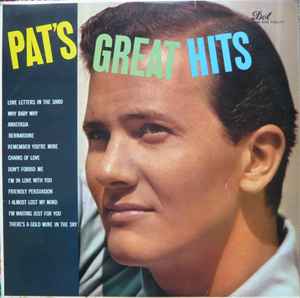 Pat Boone - Pat's Great Hits album cover