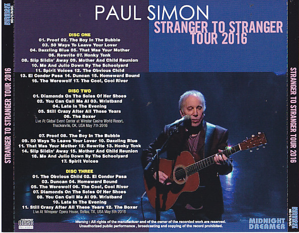 télécharger l'album Paul Simon - Stranger To Stranger Tour 2016