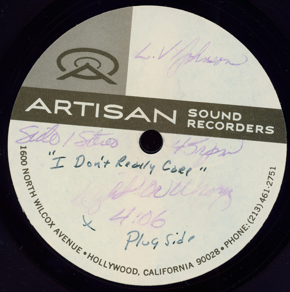 L. V. Johnson – I Don't Really Care (1981, Vinyl) - Discogs