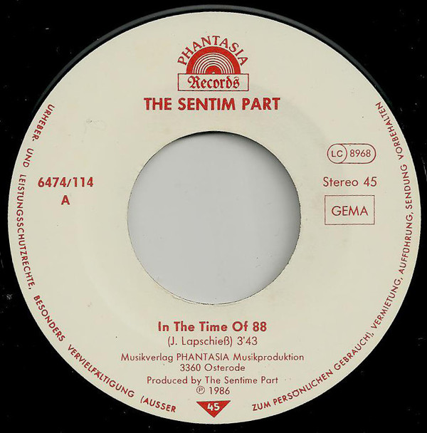 lataa albumi The Sentim Part - In The Time Of 88