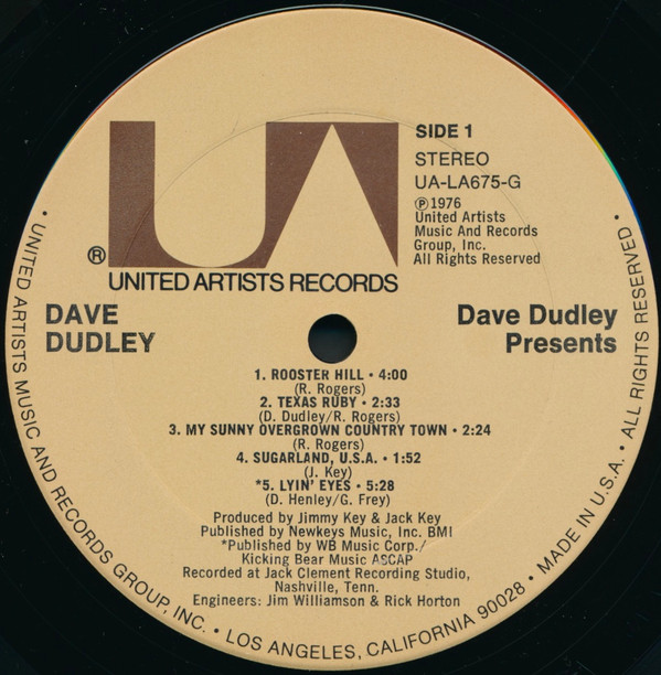 Dave Dudley - Dave Dudley Presents | United Artists Records (UA-LA675-G) - 3