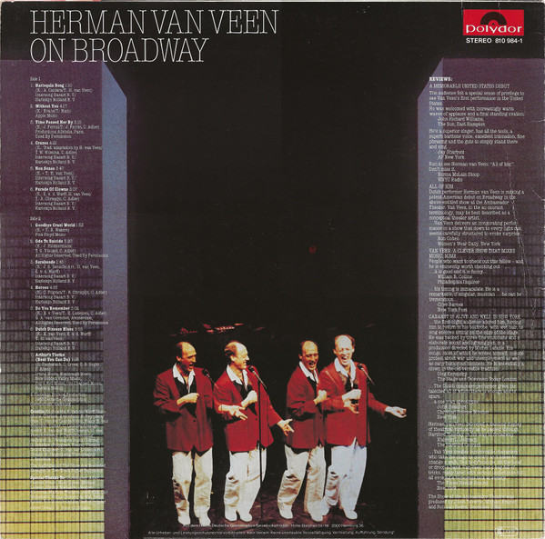 télécharger l'album Herman van Veen - On Broadway