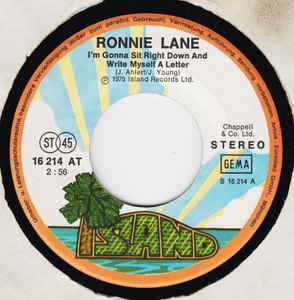 Ronnie Lane - I'm Gonna Sit Right Down And Write Myself A Letter album cover