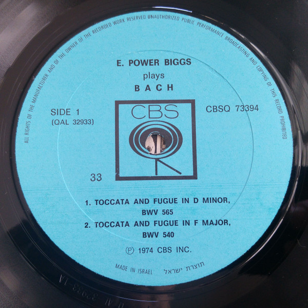 lataa albumi E Power Biggs, Bach - The Four Great Toccatas And Fugues