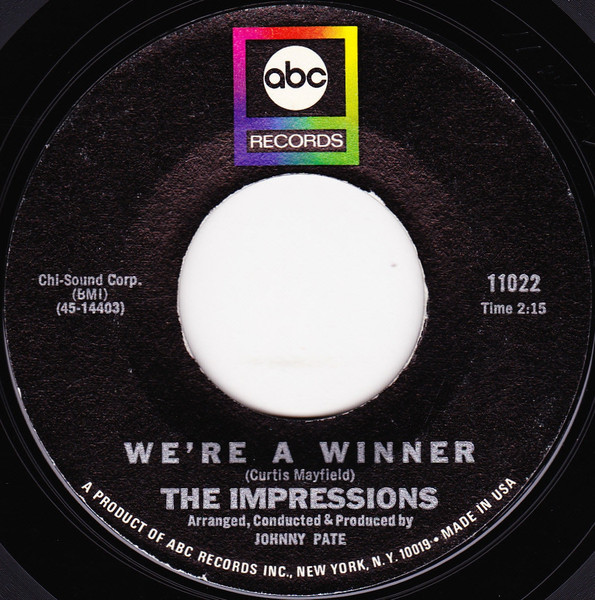 The Impressions – We're A Winner / It's All Over (1967, Vinyl