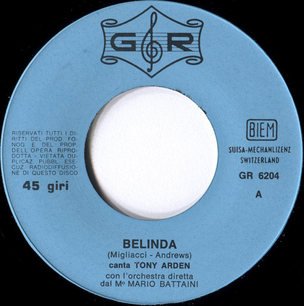 baixar álbum Tony Arden - Belinda Pulcinella