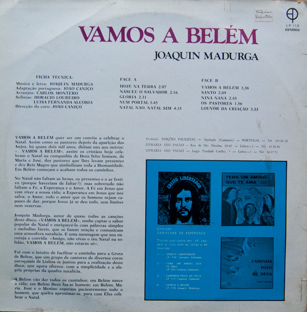 last ned album Joaquín Madurga - Vamos A Belém