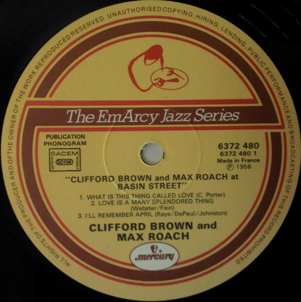 Clifford Brown And Max Roach - At Basin Street | Releases | Discogs