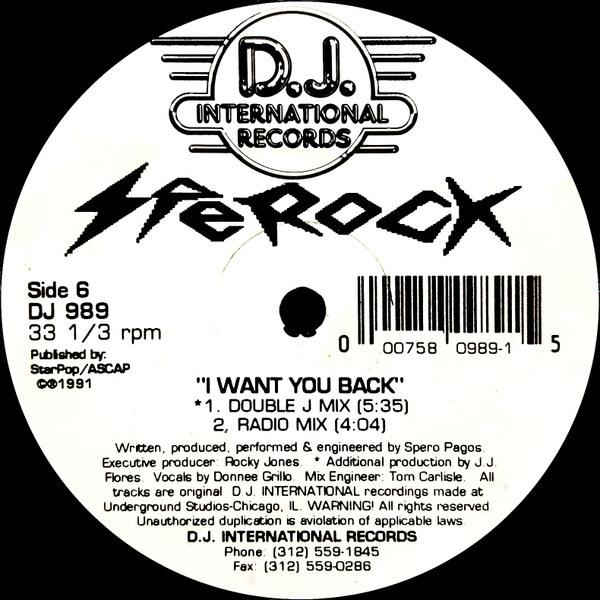 Sperock - I Want You Back | Releases | Discogs