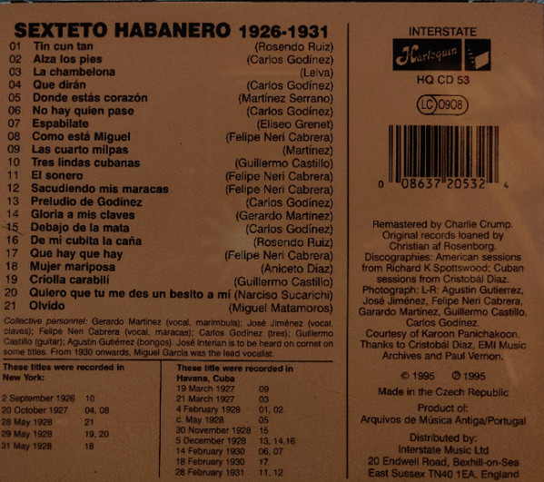 descargar álbum Sexteto Habanero - Sexteto Habanero 1926 1931