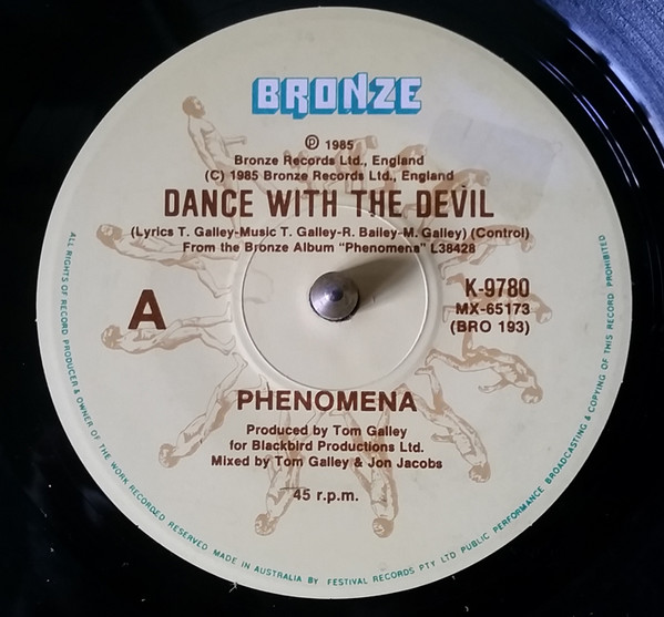 Phenomena – Dance With The Devil (1985, Vinyl) - Discogs