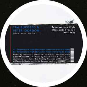 Tim Burgess - Temperature High (Benjamin Freeney Versions) album cover
