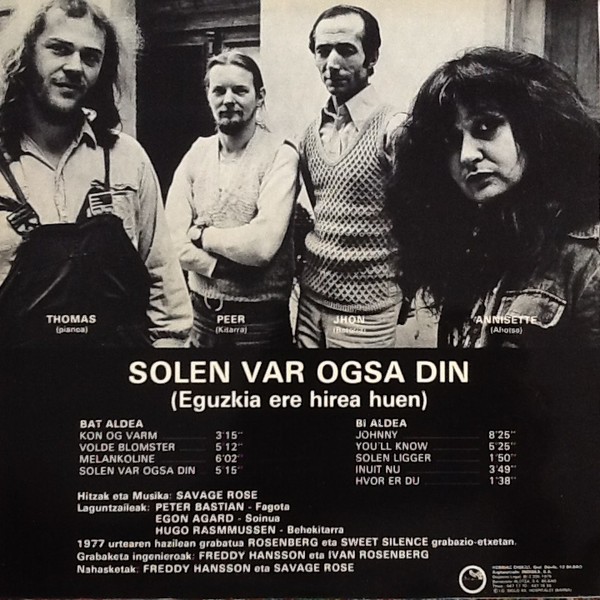 descargar álbum Savage Rose - Solen Var Også Din