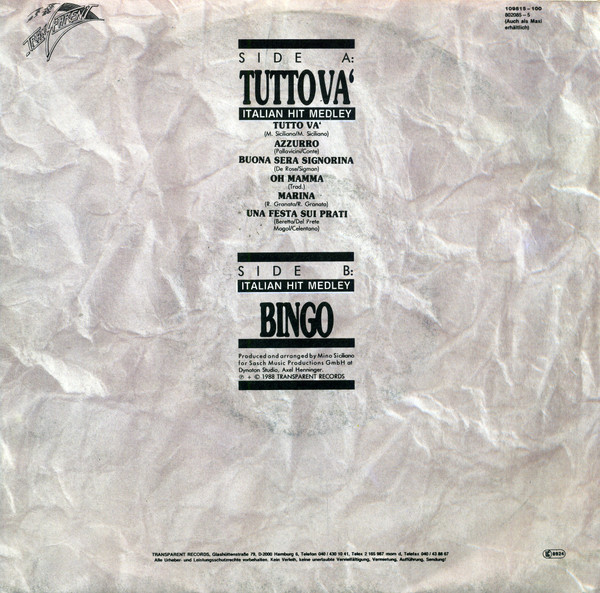 last ned album Cosa Nostra - Tutto Va Italian Hit Medley Edizione II