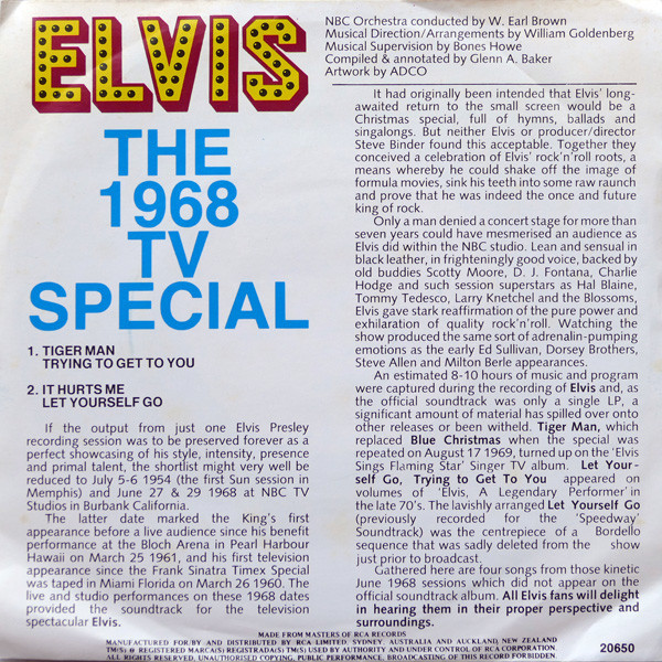 descargar álbum Elvis Presley - Elvis The 1968 TV Special