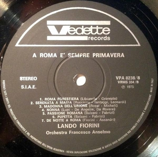 lataa albumi Lando Fiorini - A Roma È Sempre Primavera