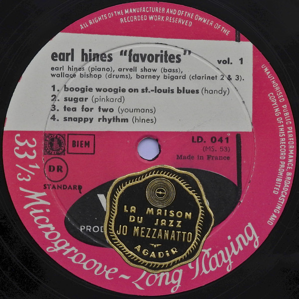 Album herunterladen Earl Hines - Favorites Vol 1