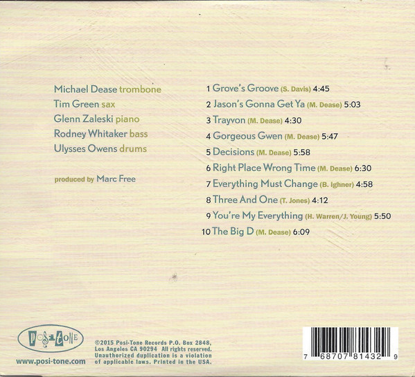 Album herunterladen Michael Dease - Decisions