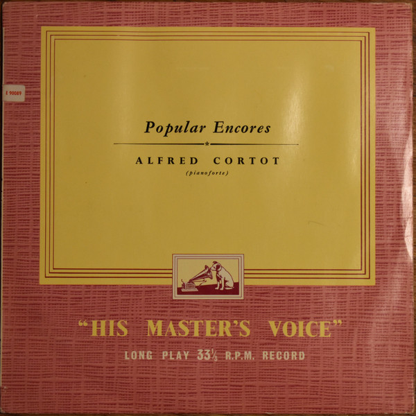 Alfred Cortot – Popular Encores (1954, Vinyl) - Discogs