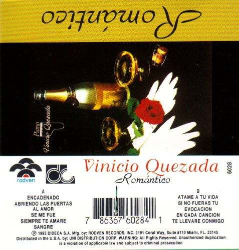 descargar álbum Vinicio Quezada - Romantico