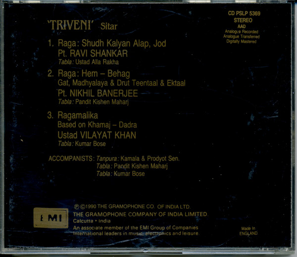 baixar álbum Pt Ravi Shankar, Pt Nikhil Banerjee, Ustad Vilayat Khan - Triveni Sitar
