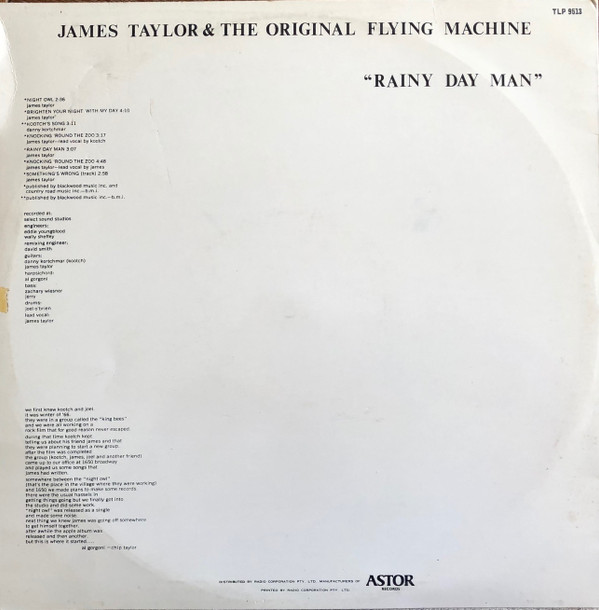 lataa albumi James Taylor & The Original Flying Machine - Rainy Day Man