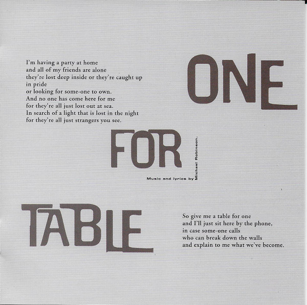 Album herunterladen Michael Robinson - Table For One