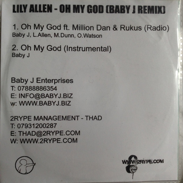 télécharger l'album Lily Allen, Million Dan, Rukus - Oh My God Baby J Remix