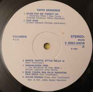 Tapio Heinonen – Tapio Heinonen (1970, Vinyl) - Discogs