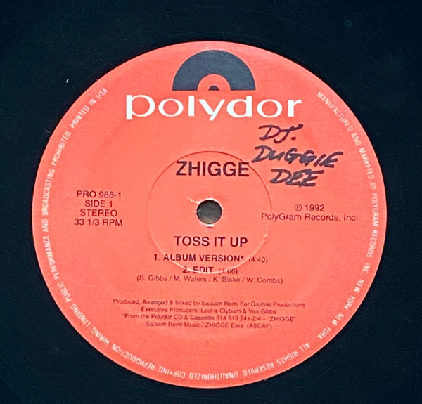 Zhigge – Toss It Up (1992, Vinyl) - Discogs
