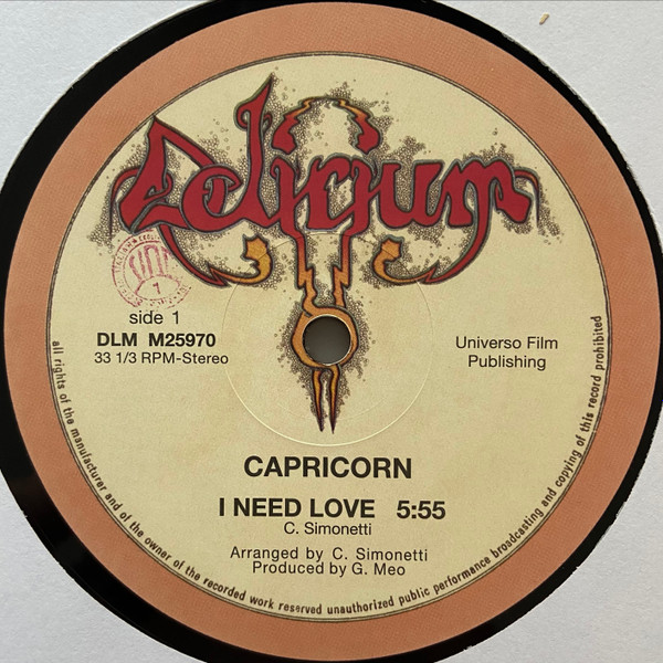 descargar álbum Capricorn - I Need Love