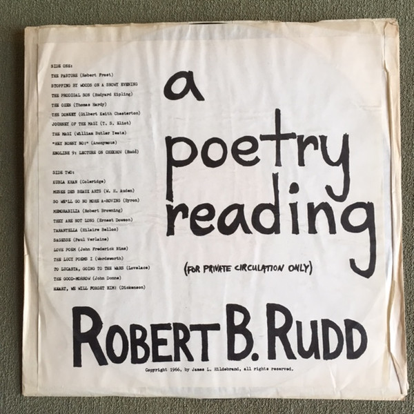 Album herunterladen Robert Barnes Rudd - A Poetry Reading