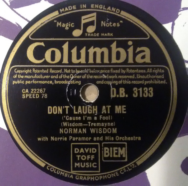 ladda ner album Norman Wisdom With Norrie Paramor And His Orchestra - Dont Laugh At Me Cause Im A Fool Once In Love With Amy