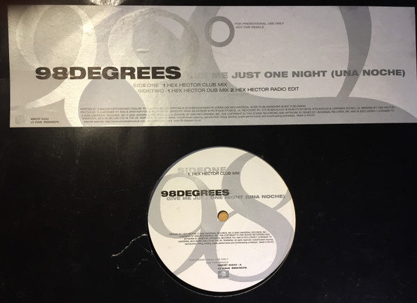 Pop 45 98 Degrees - Give Me Just One Night / I Do (Cherish You) On  Universal Rec