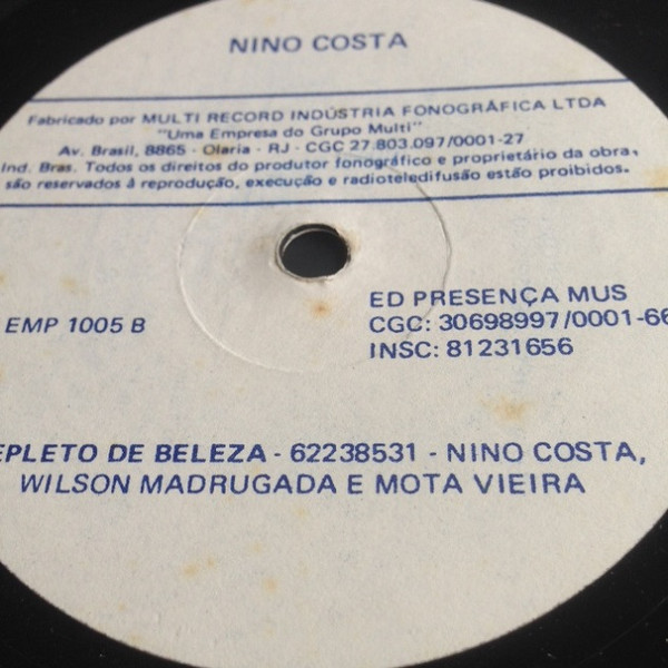 Album herunterladen Nino Costa - Bola Cheia Repleto De Beleza