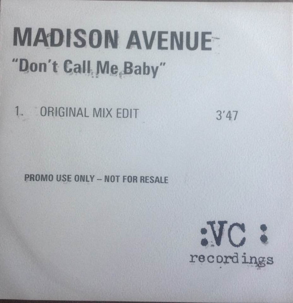 Madison Avenue - Don't Call Me Baby | Releases | Discogs