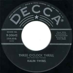 Kalin Twins - Three O'Clock Thrill / When album cover