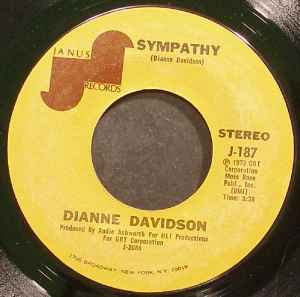 Dianne Davidson - Sympathy / Delta Dawn album cover