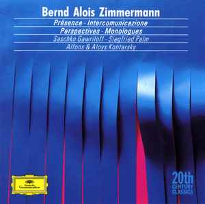 (CD)Zimmermann: Requiem fur einen jungen Dichter／Gielen、Swfso、Bernd Alois Zimmermann