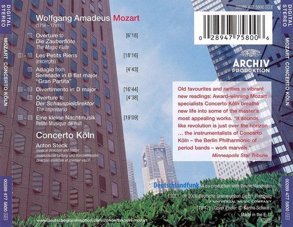 télécharger l'album Mozart Concerto Köln - Mozart