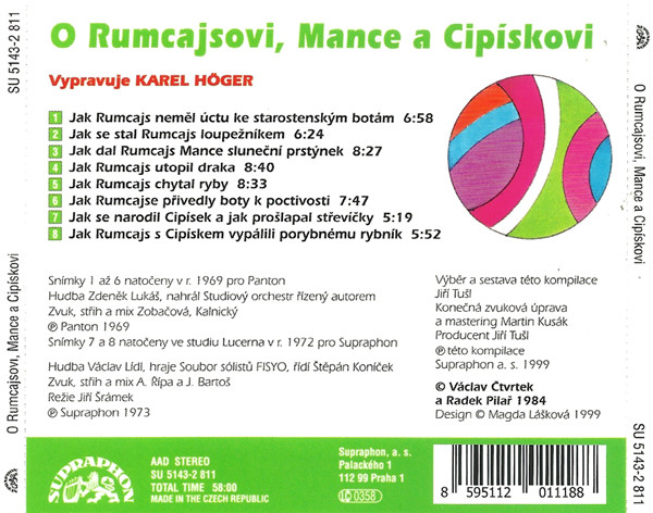 lataa albumi Václav Čtvrtek, Radek Pilař, Karel Höger - O Rumcajsovi Mance a Cipískovi