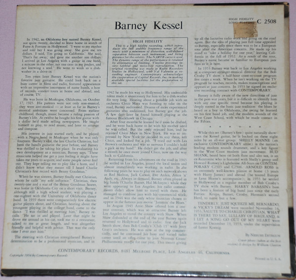 Album herunterladen Barney Kessel - Barney Kessel